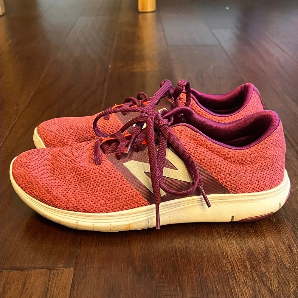 New Balance Women's Berry and Silver Athletic Shoes